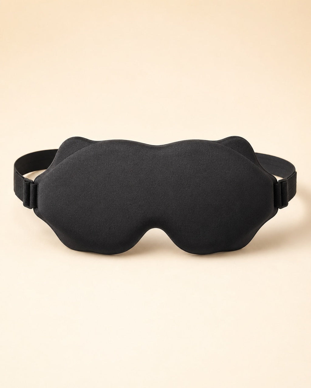 LumaMask 3D Schlafmaske Vorderseite in Schwarz