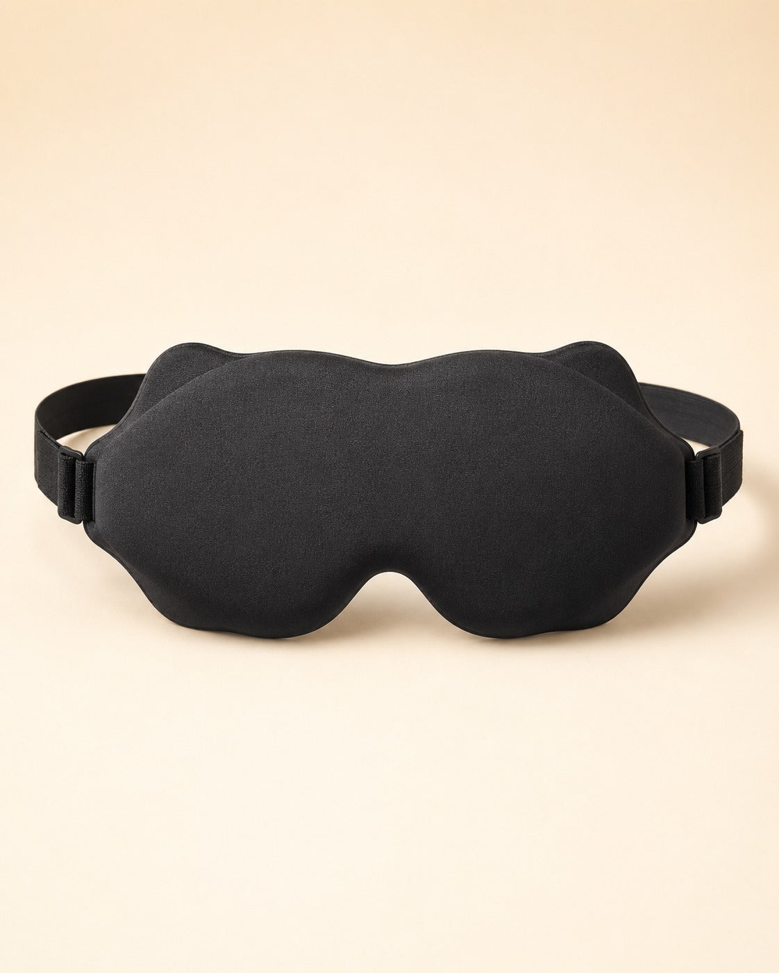 LumaMask 3D Schlafmaske Vorderseite in Schwarz